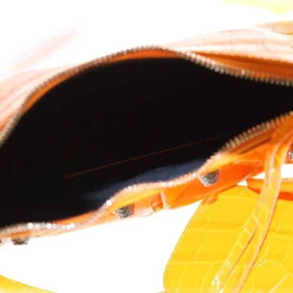 Balenciaga Luca Golle Shoulder Bag Leather Orange - Picture 4 of 6